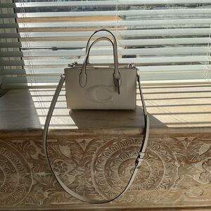 Coach Cream Crossbody Bag w/ additional Mirror Charm